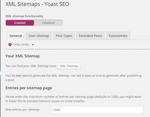 Yoast SEO Sitemap 外掛工具
